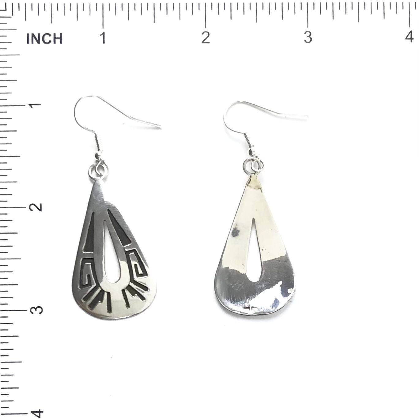 Sonny Gene Teardrop Overlay Dangle Earrings-Indian Pueblo Store