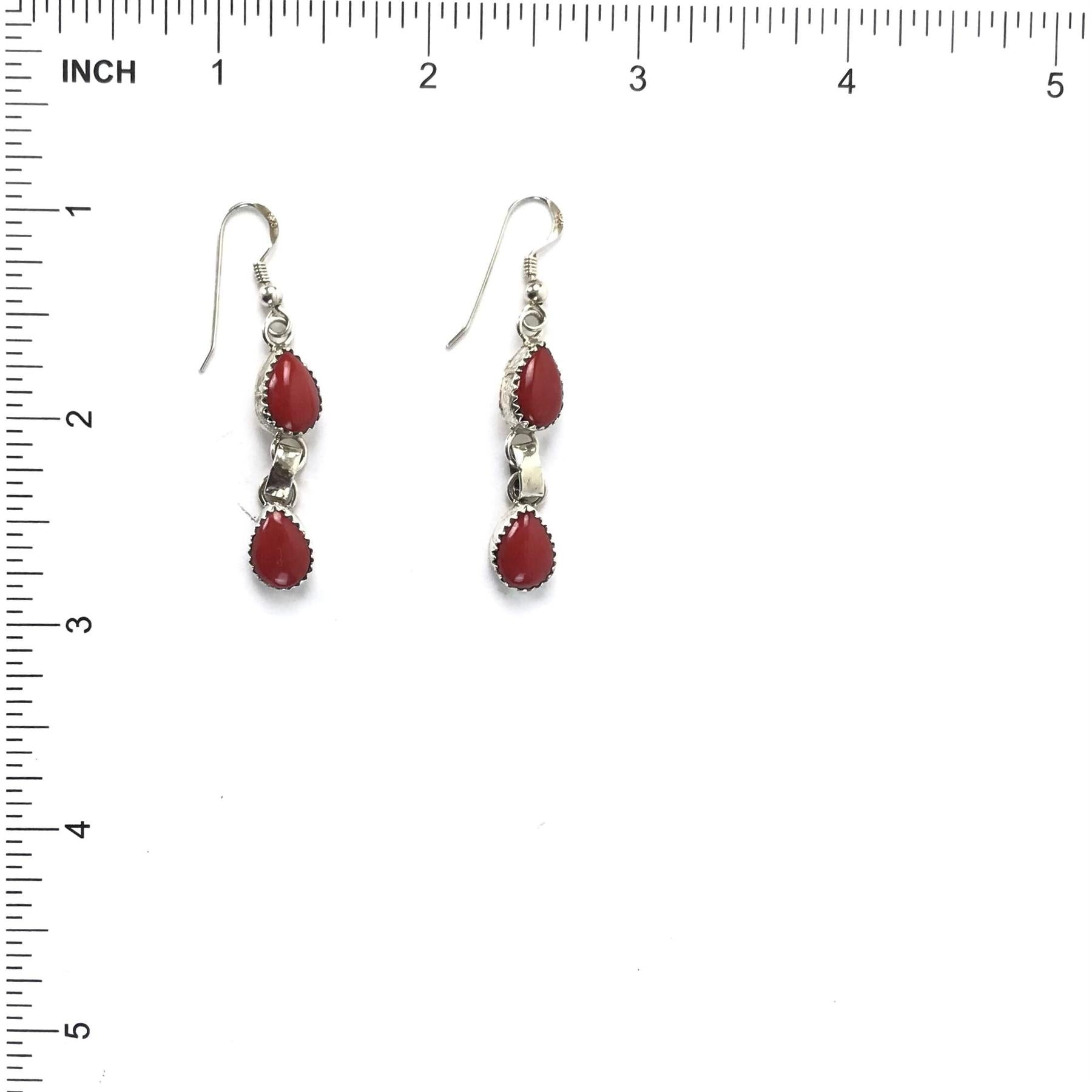 Coral Teardrop Necklace Set-Indian Pueblo Store