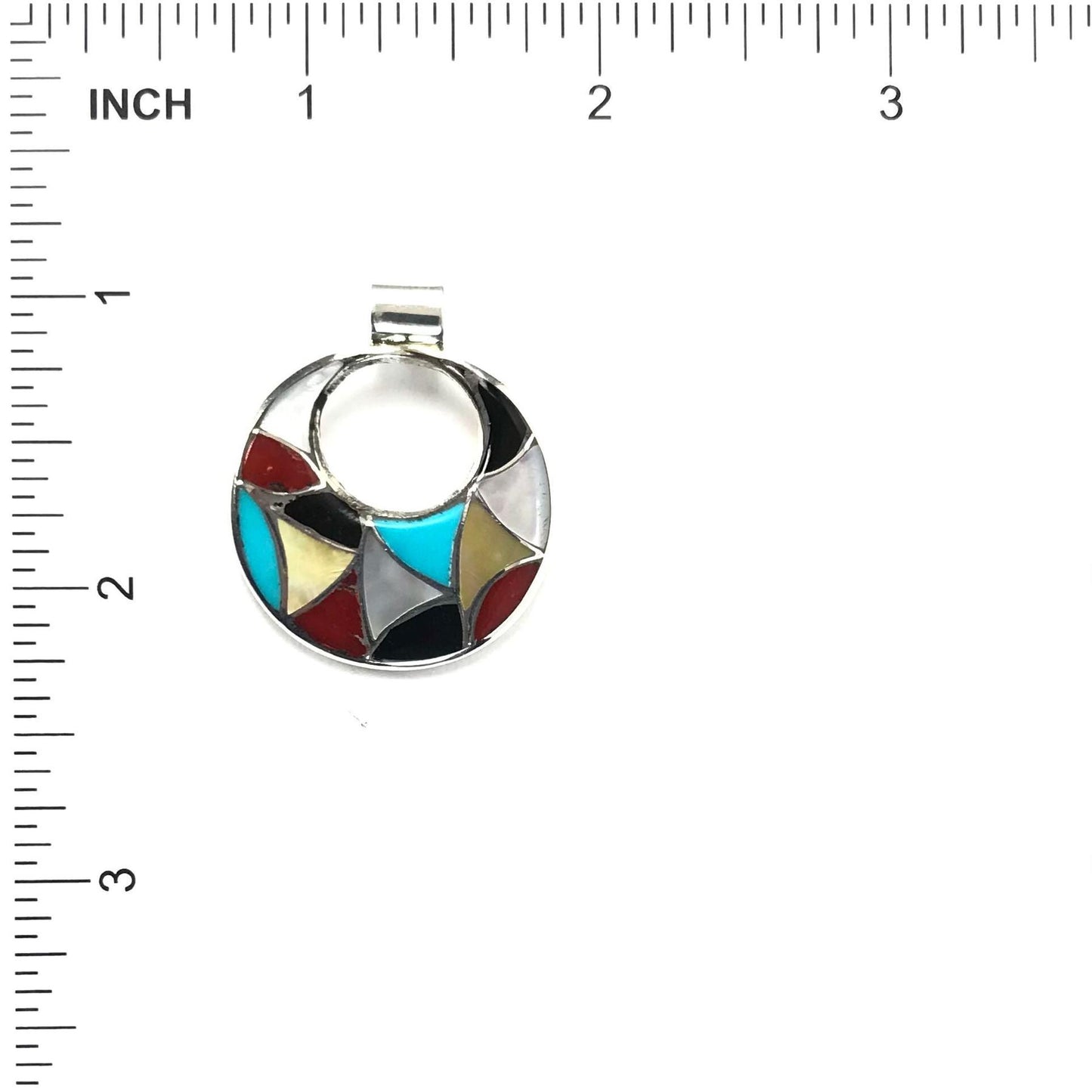Edison and Laurenda Bobelu Multi-Gemstone Inlay Pendant-Indian Pueblo Store