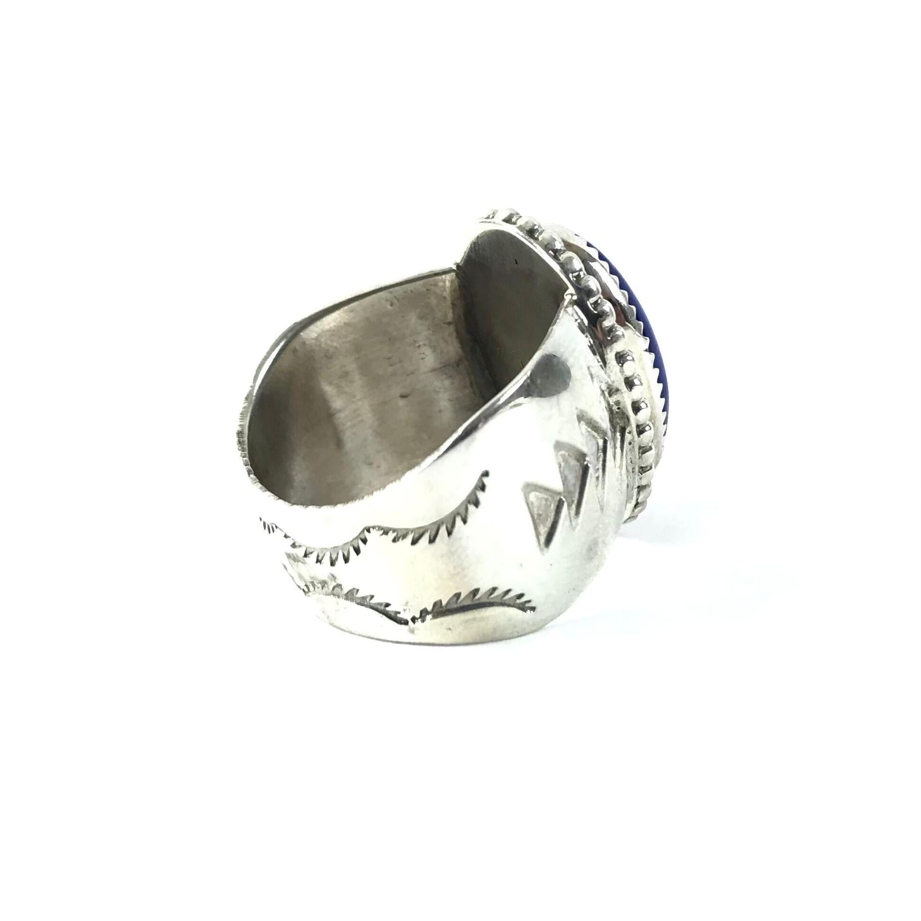 Jeff Lucio Lapis Stamp Ring-Indian Pueblo Store