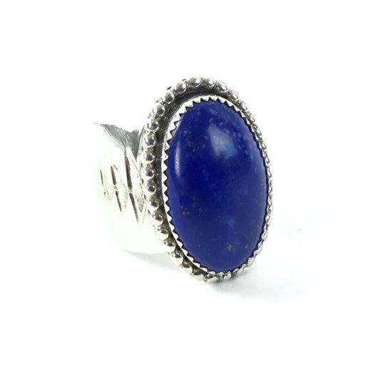 Jeff Lucio Lapis Stamp Ring-Indian Pueblo Store