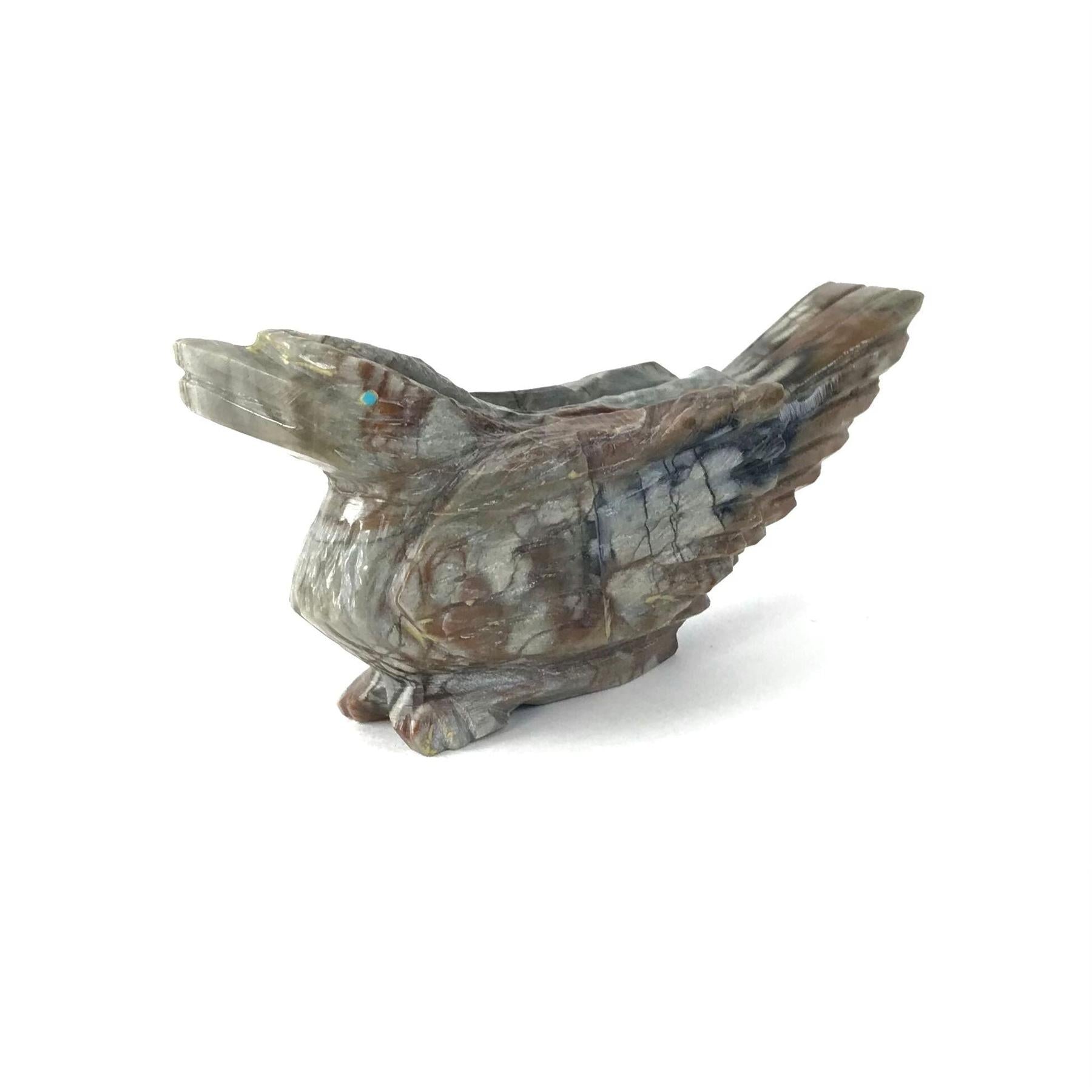 Tony Mackel Picasso Marble Roadrunner Fetish Carving-Indian Pueblo Store