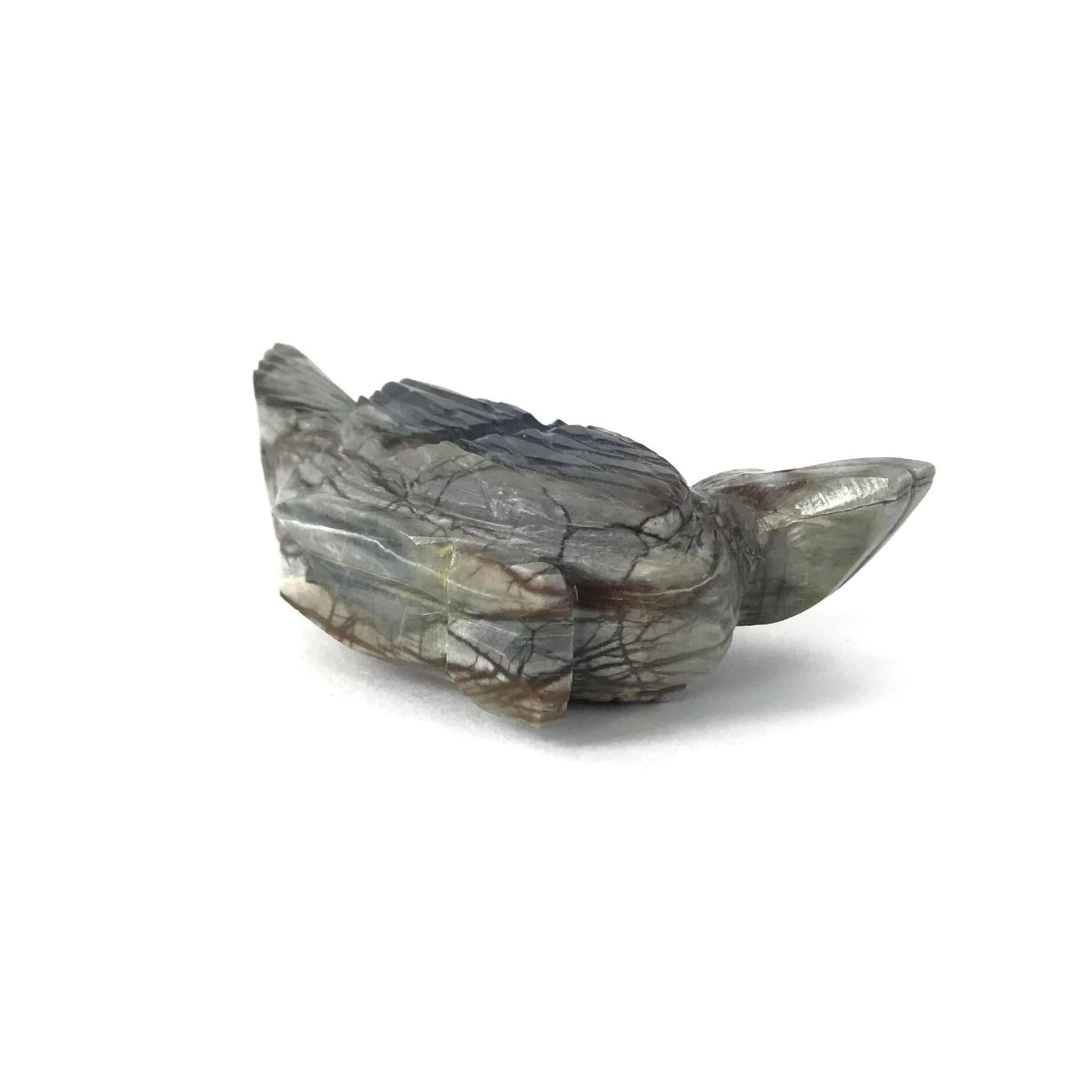 Tony Mackel Picasso Marble Roadrunner Fetish Carving-Indian Pueblo Store