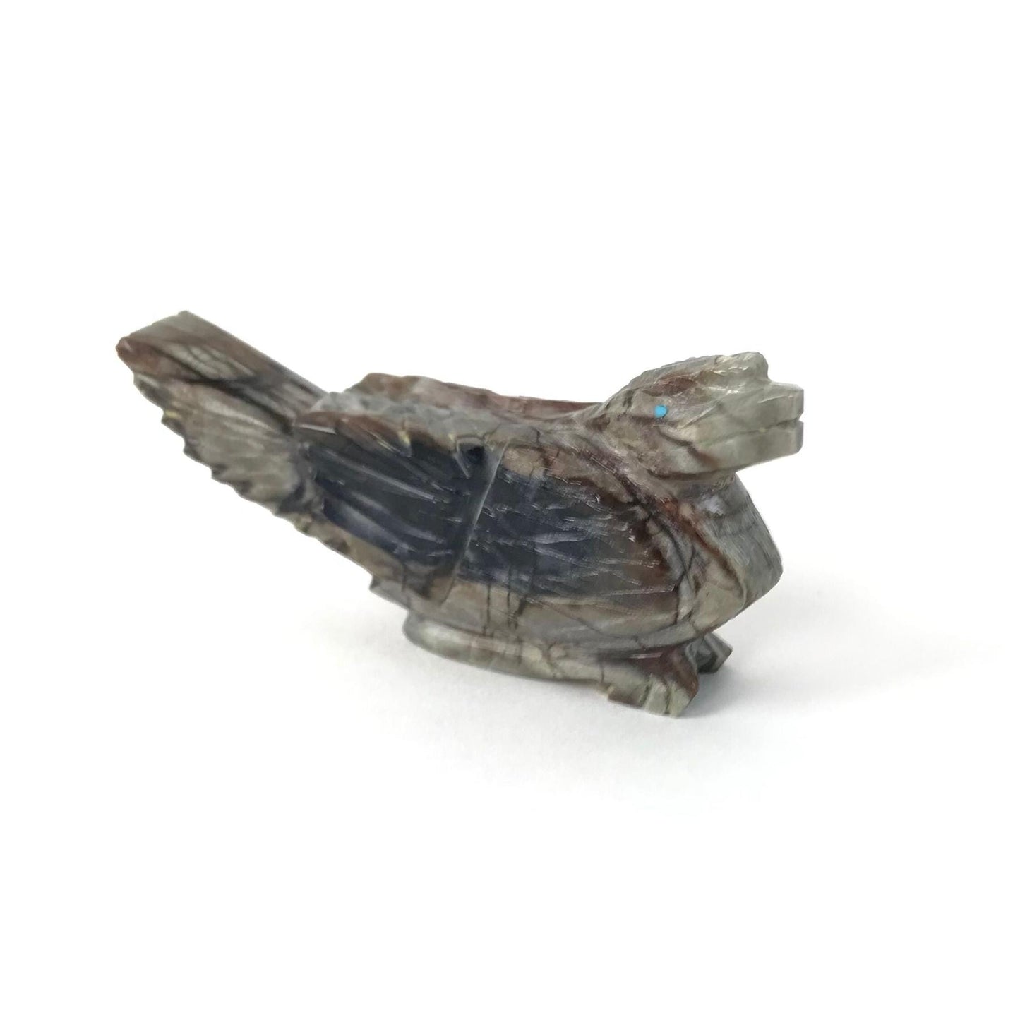 Tony Mackel Picasso Marble Roadrunner Fetish Carving-Indian Pueblo Store