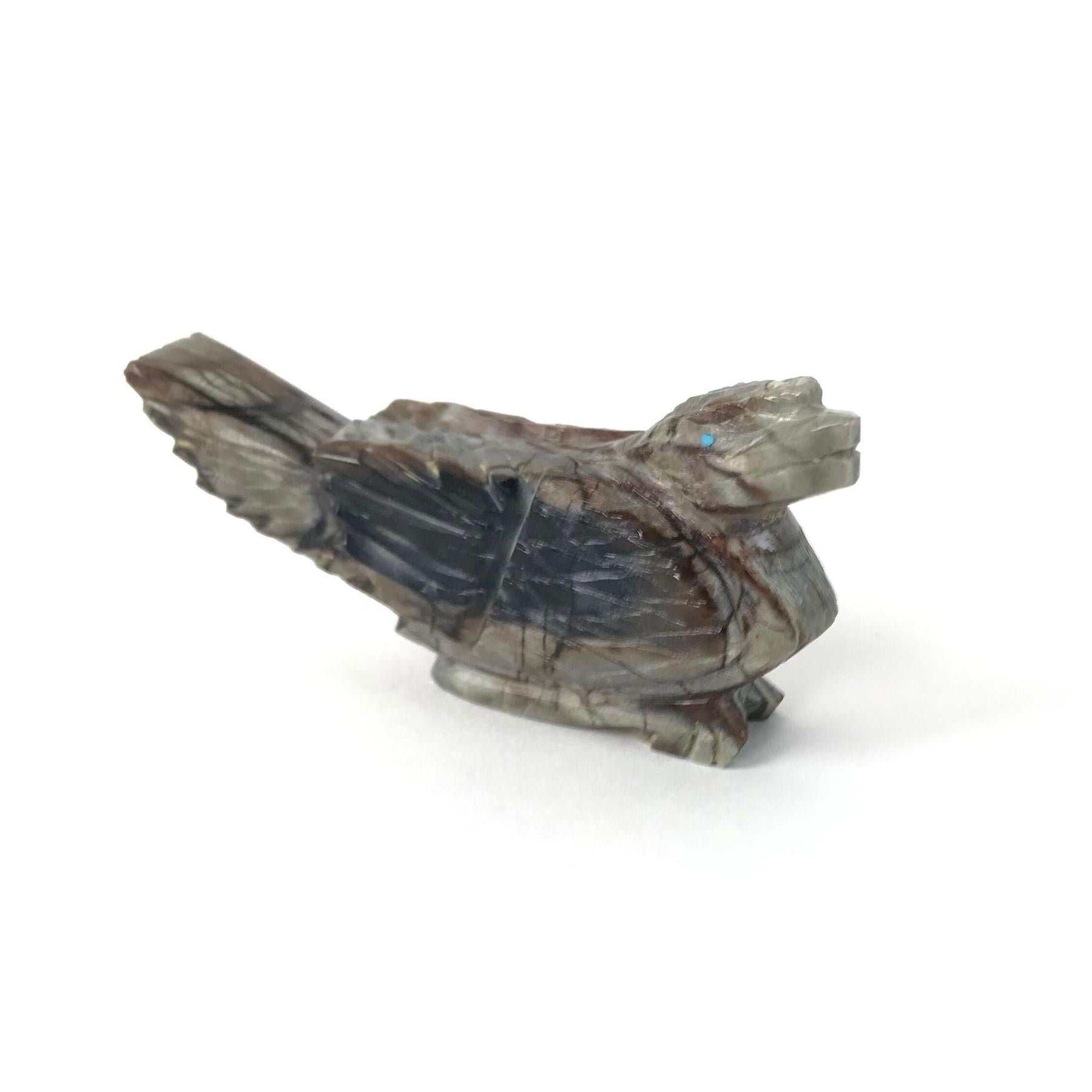 Tony Mackel Picasso Marble Roadrunner Fetish Carving-Indian Pueblo Store