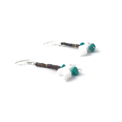 Mike Tucson White Marble Bird Fetish Carving Necklace and Earring Set-Indian Pueblo Store