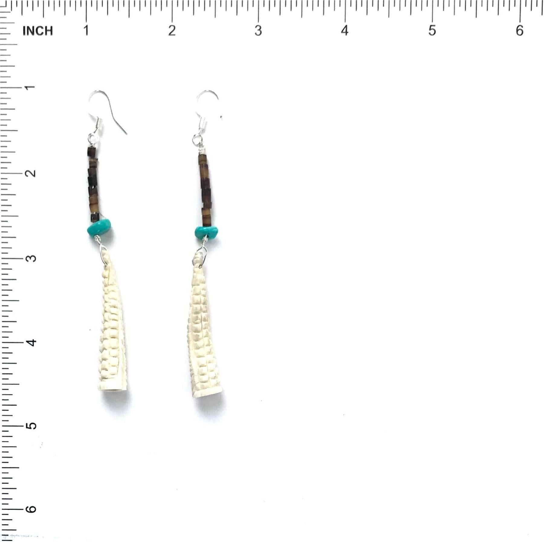 Mike Tucson Antler Corn Fetish Carving Necklace and Earring Set-Indian Pueblo Store