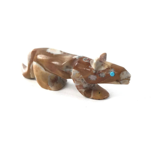 Ron Lunasee Tigilite Mountain Lion Fetish Carving-Indian Pueblo Store