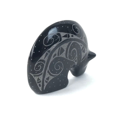 Garrick Acque Marble Bear Fetish Carving-Indian Pueblo Store