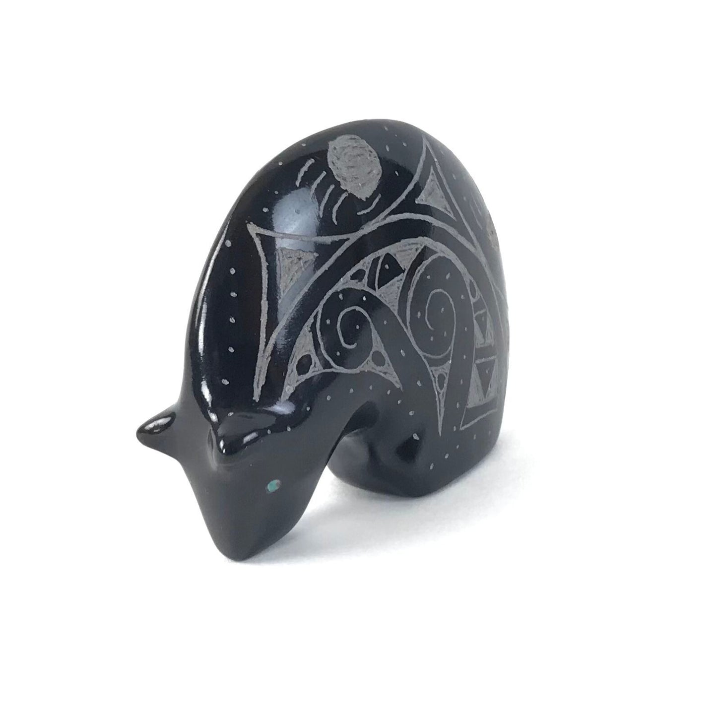 Garrick Acque Marble Bear Fetish Carving-Indian Pueblo Store