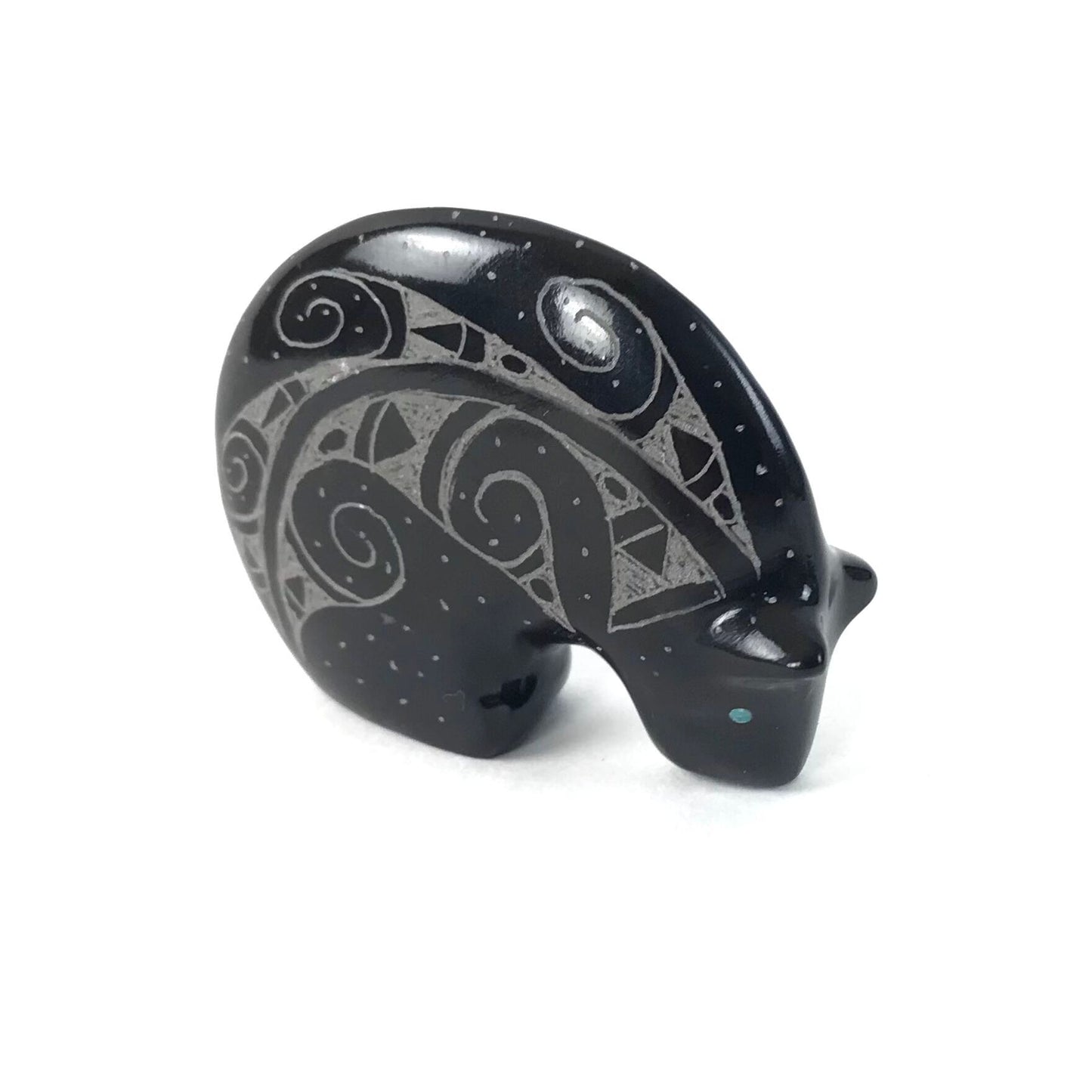 Garrick Acque Marble Bear Fetish Carving-Indian Pueblo Store
