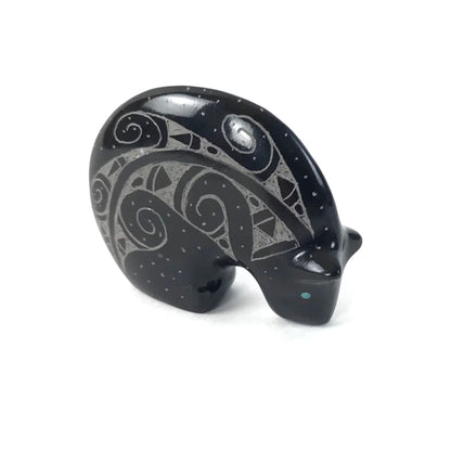 Garrick Acque Marble Bear Fetish Carving-Indian Pueblo Store
