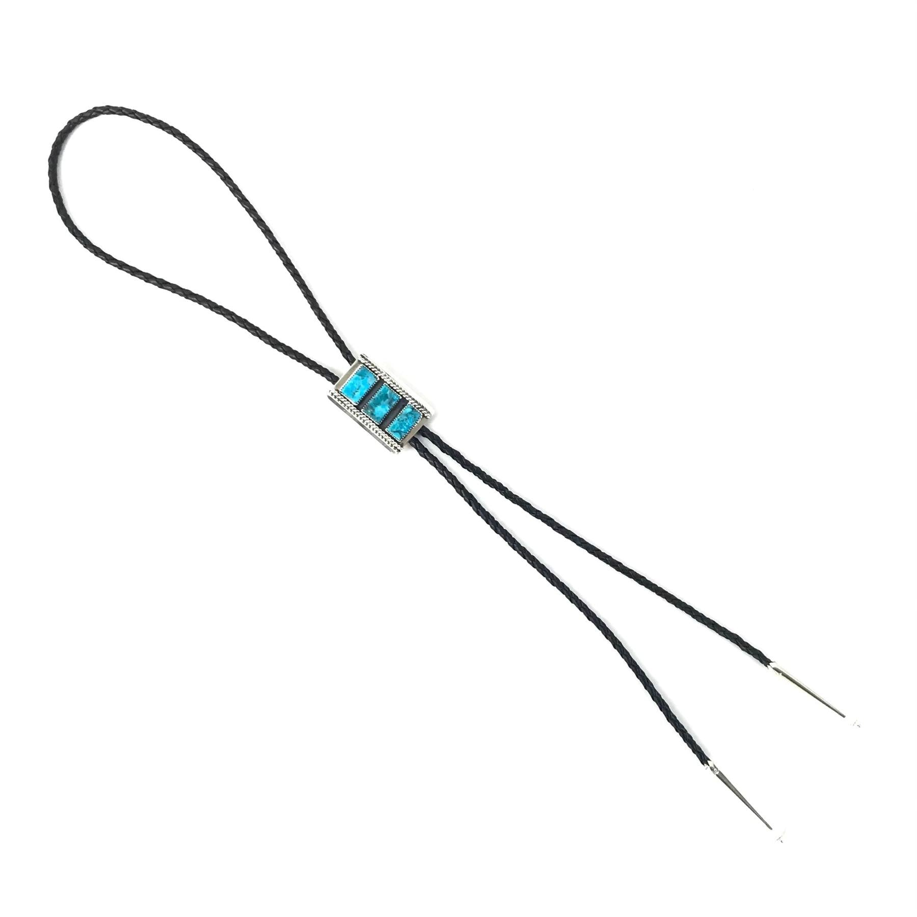 Tommy Lowe Turquoise Tile Bolo Tie-Indian Pueblo Store