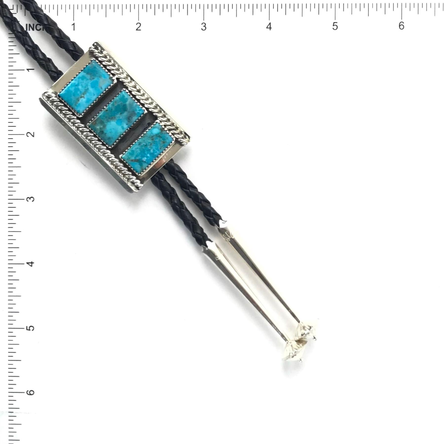 Tommy Lowe Turquoise Tile Bolo Tie-Indian Pueblo Store