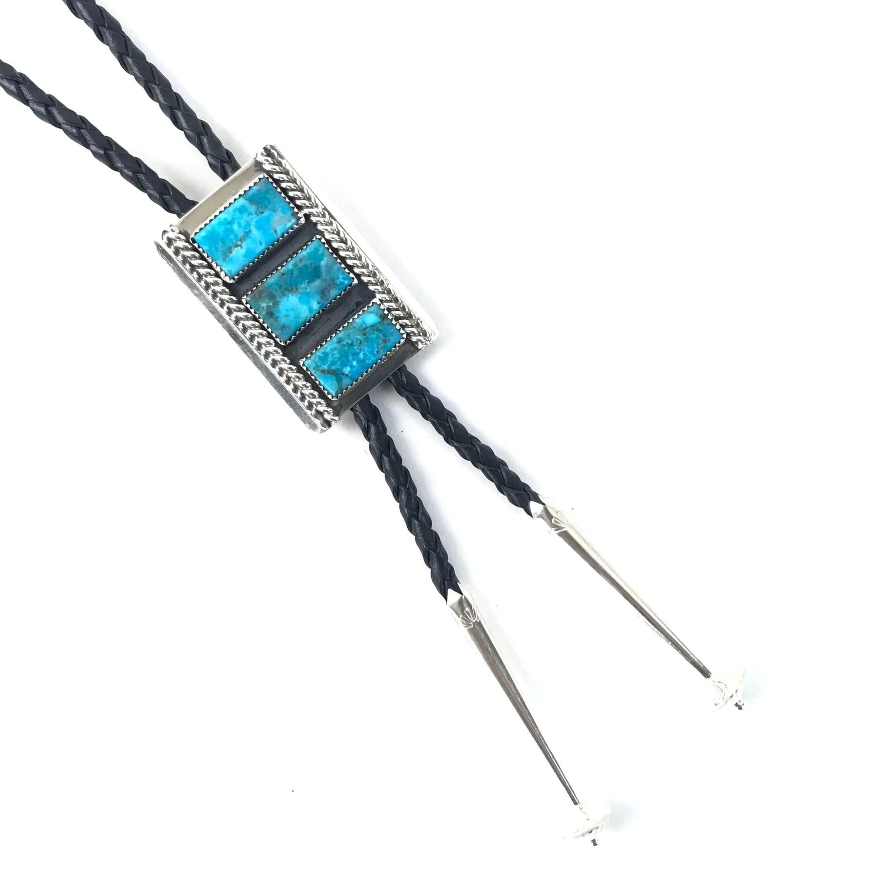 Tommy Lowe Turquoise Tile Bolo Tie-Indian Pueblo Store