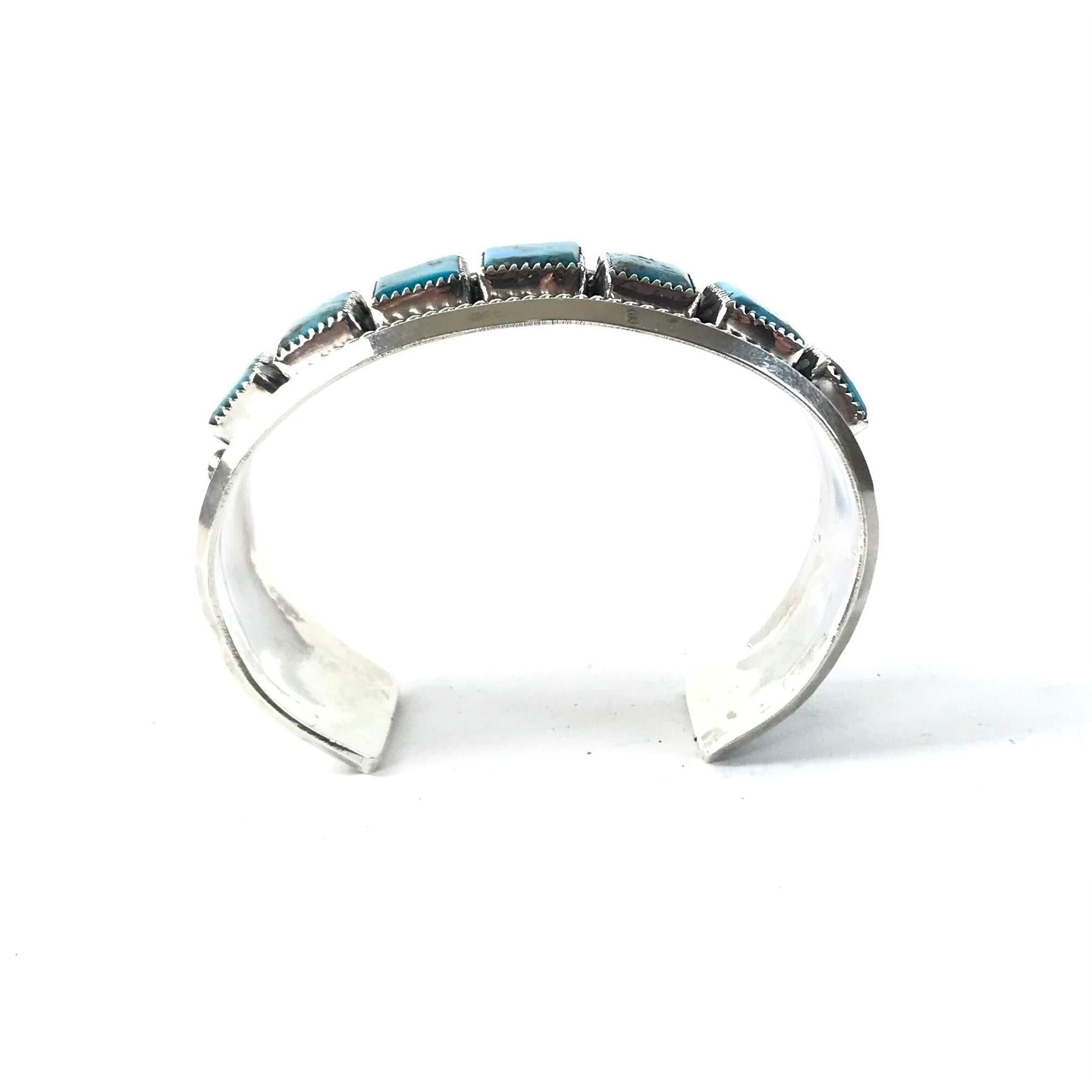 Tommy Lowe Square Turquoise Bracelet-Indian Pueblo Store