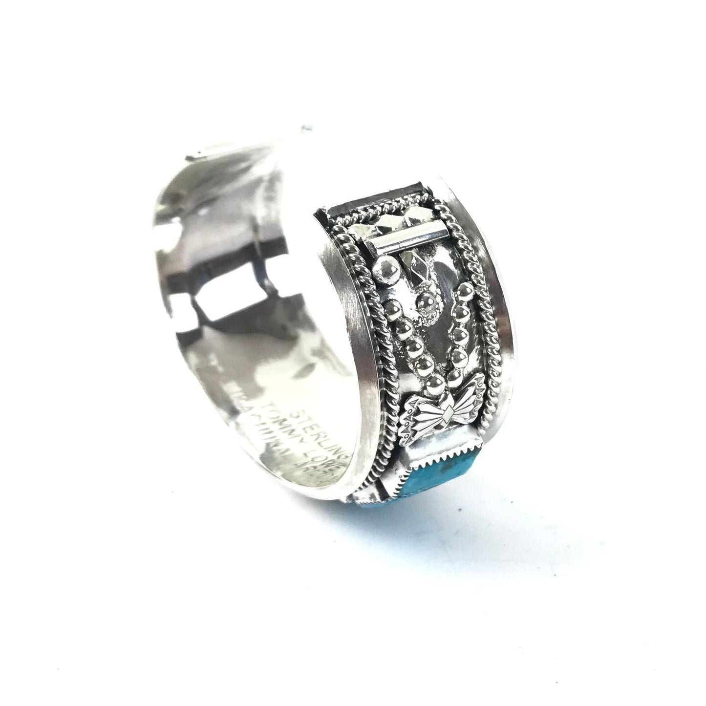 Tommy Lowe Square Turquoise Bracelet-Indian Pueblo Store