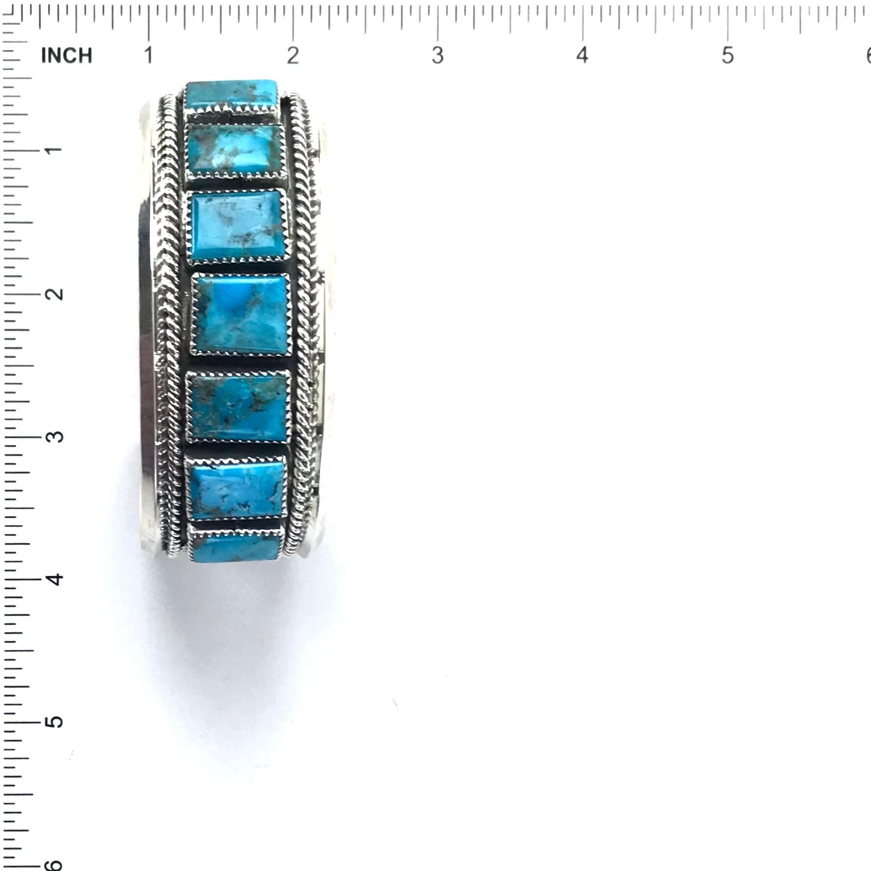 Tommy Lowe Square Turquoise Bracelet-Indian Pueblo Store