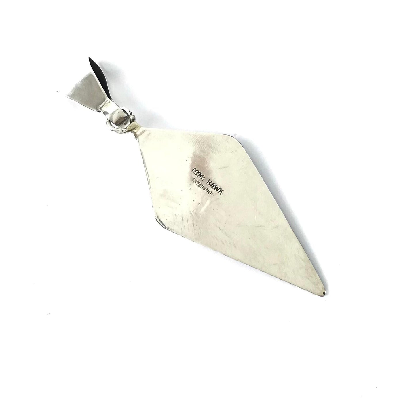 Tom Hawk Yazzie Turquoise Diamond Pendant-Indian Pueblo Store