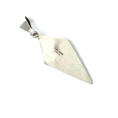 Tom Hawk Yazzie Turquoise Diamond Pendant-Indian Pueblo Store