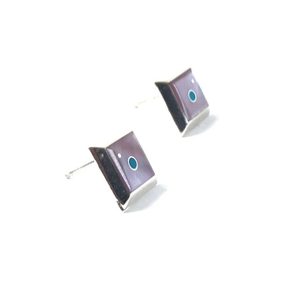 Veronica Benally Pink Mother of Pearl Earrings-Indian Pueblo Store