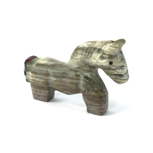 Steven Natachu Onyx Horse Fetish Carving-Indian Pueblo Store