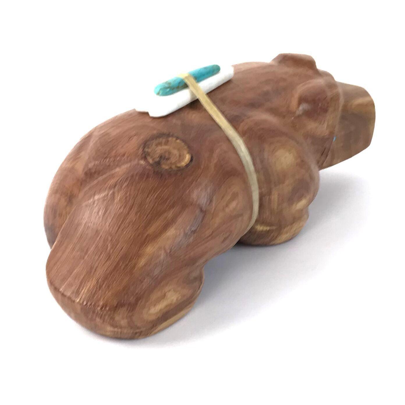 Herbert Halate Large Cedar Bear Fetish Carving-Indian Pueblo Store