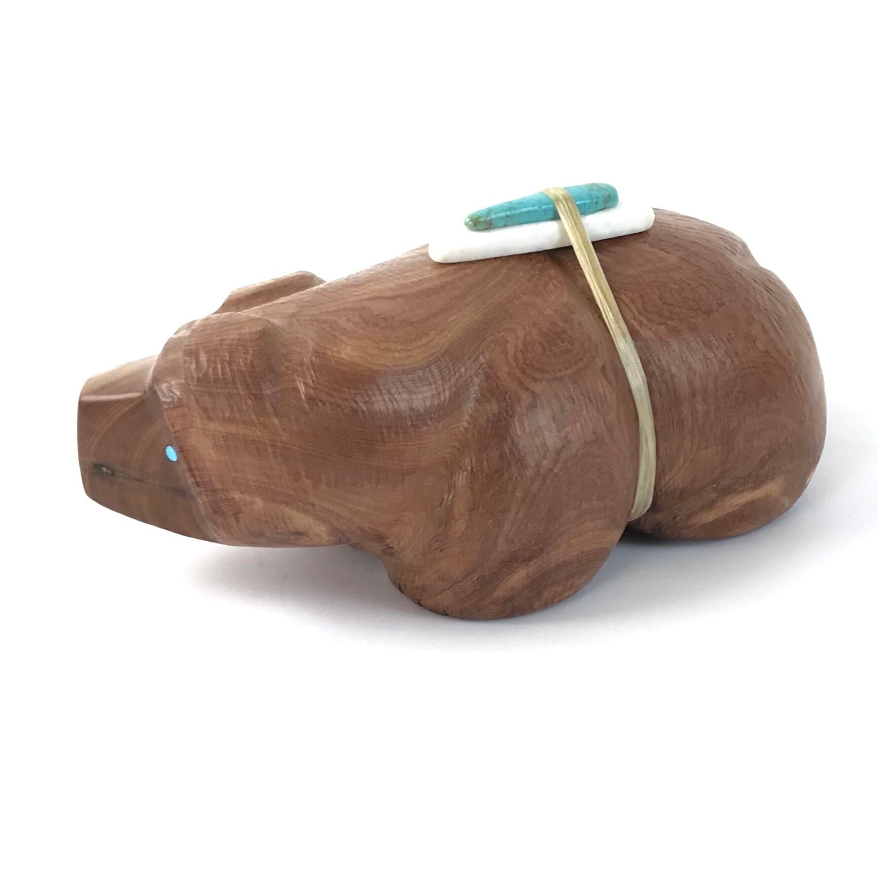 Herbert Halate Large Cedar Bear Fetish Carving-Indian Pueblo Store