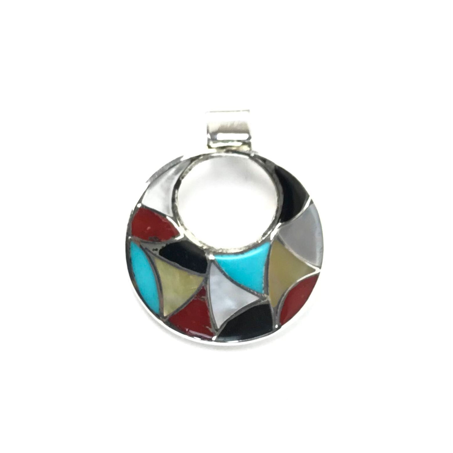 Edison and Laurenda Bobelu Multi-Gemstone Inlay Pendant-Indian Pueblo Store