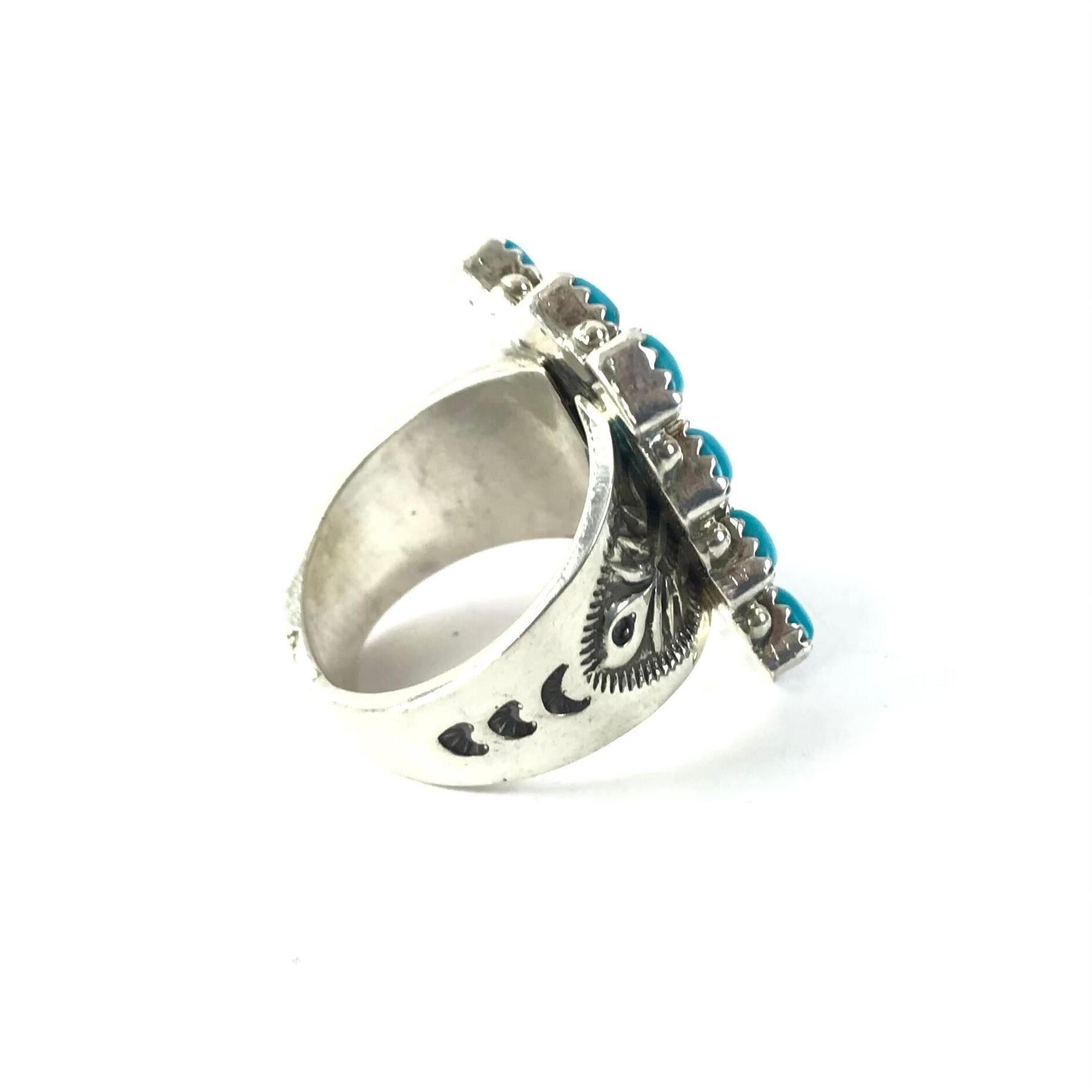 Verley Betone Turquoise Petit Point Ring-Indian Pueblo Store