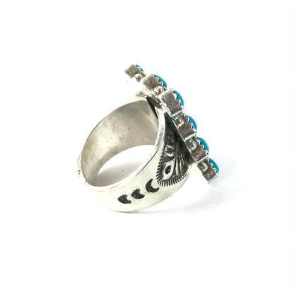 Verley Betone Turquoise Petit Point Ring-Indian Pueblo Store