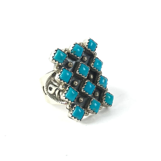 Verley Betone Turquoise Petit Point Ring-Indian Pueblo Store