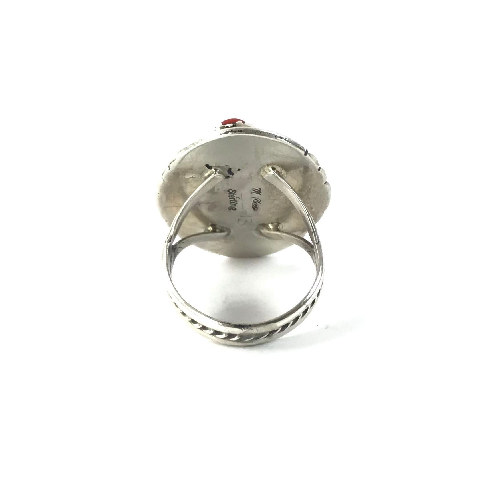 Margie Chee Coral Cluster Ring-Indian Pueblo Store