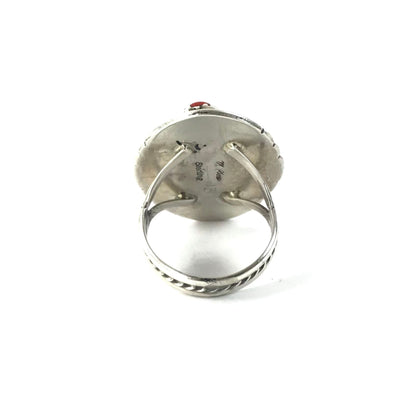 Margie Chee Coral Cluster Ring-Indian Pueblo Store