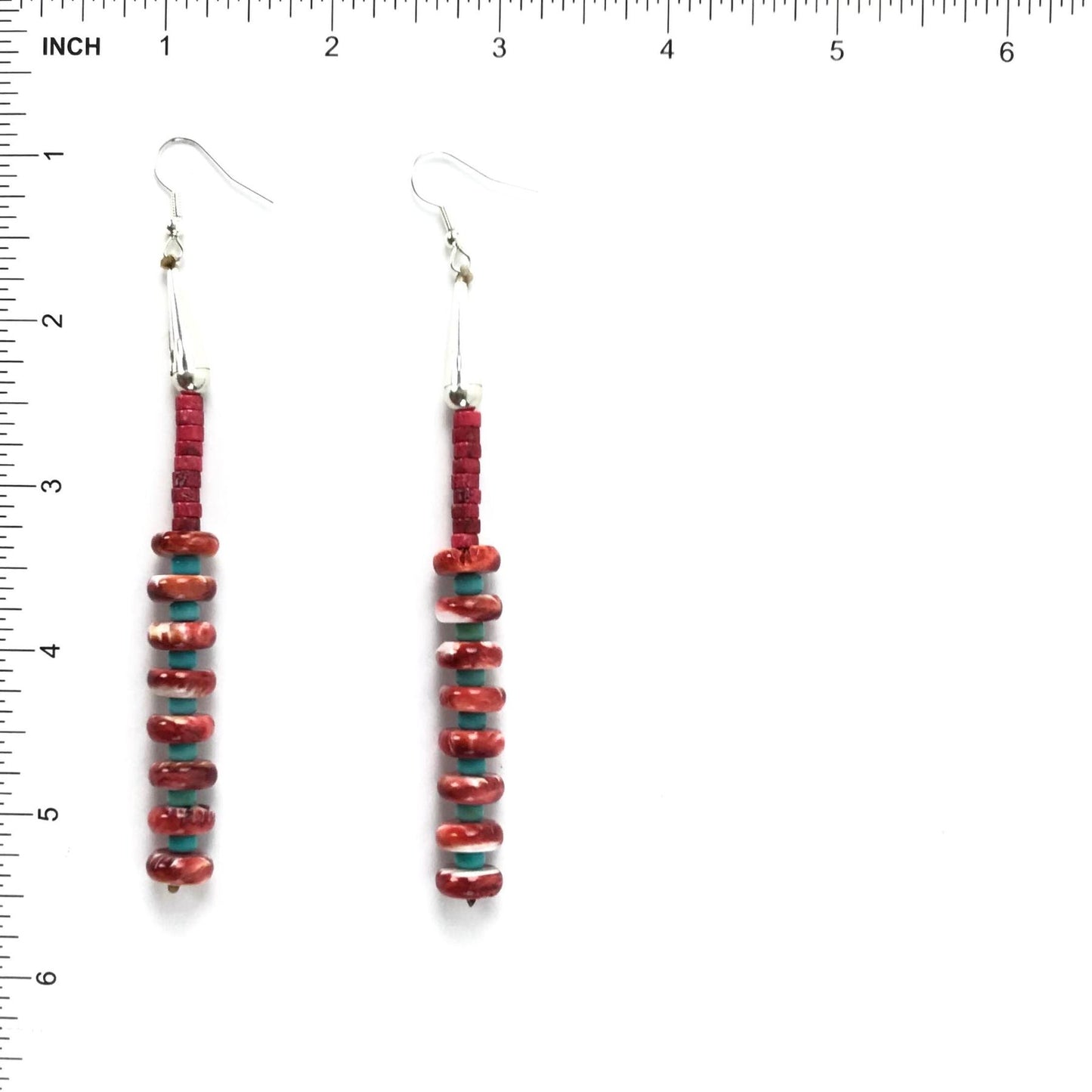 Robert L. Coriz Spiny Oyster Shell and Turquoise Necklace and Earring Set-Indian Pueblo Store