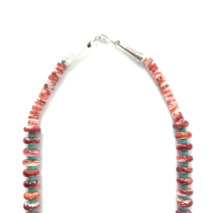 Robert L. Coriz Spiny Oyster Shell and Turquoise Necklace and Earring Set-Indian Pueblo Store
