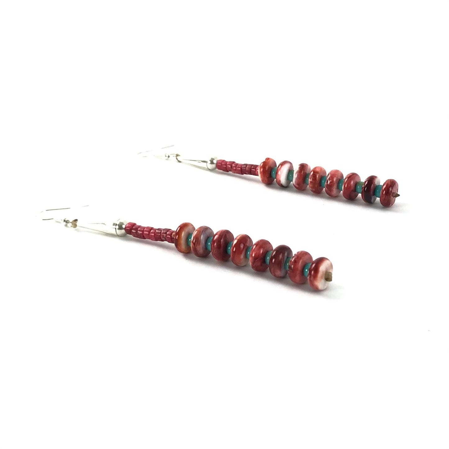 Robert L. Coriz Spiny Oyster Shell and Turquoise Necklace and Earring Set-Indian Pueblo Store