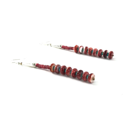 Robert L. Coriz Spiny Oyster Shell and Turquoise Necklace and Earring Set-Indian Pueblo Store