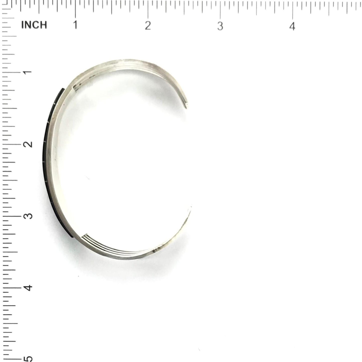 Anson and Letitia Wallace Jet Triple Row Inlay Bracelet-Indian Pueblo Store