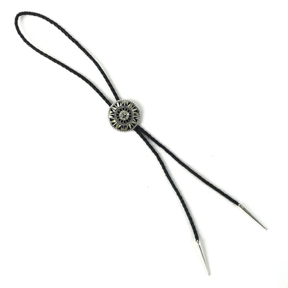 April Unkestine Inlay Sunface Cluster Bolo Tie-Indian Pueblo Store