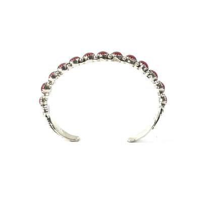 Arnold Maloney Coral Navajo-Style Petit Point Bracelet-Indian Pueblo Store