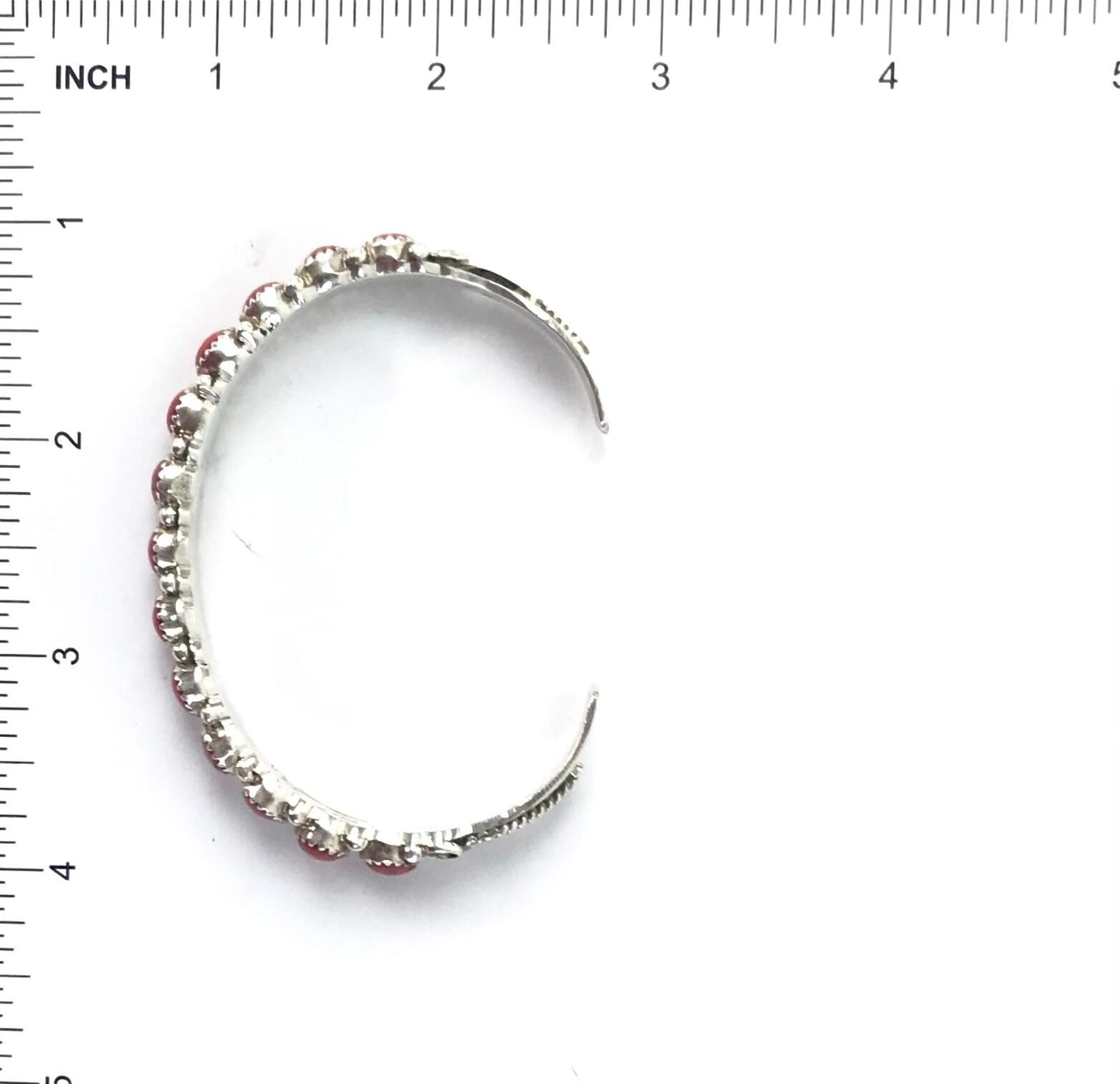 Arnold Maloney Coral Navajo-Style Petit Point Bracelet-Indian Pueblo Store