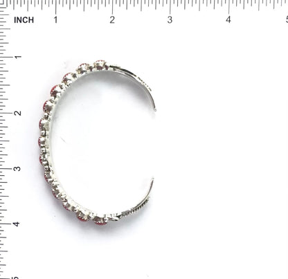 Arnold Maloney Coral Navajo-Style Petit Point Bracelet-Indian Pueblo Store