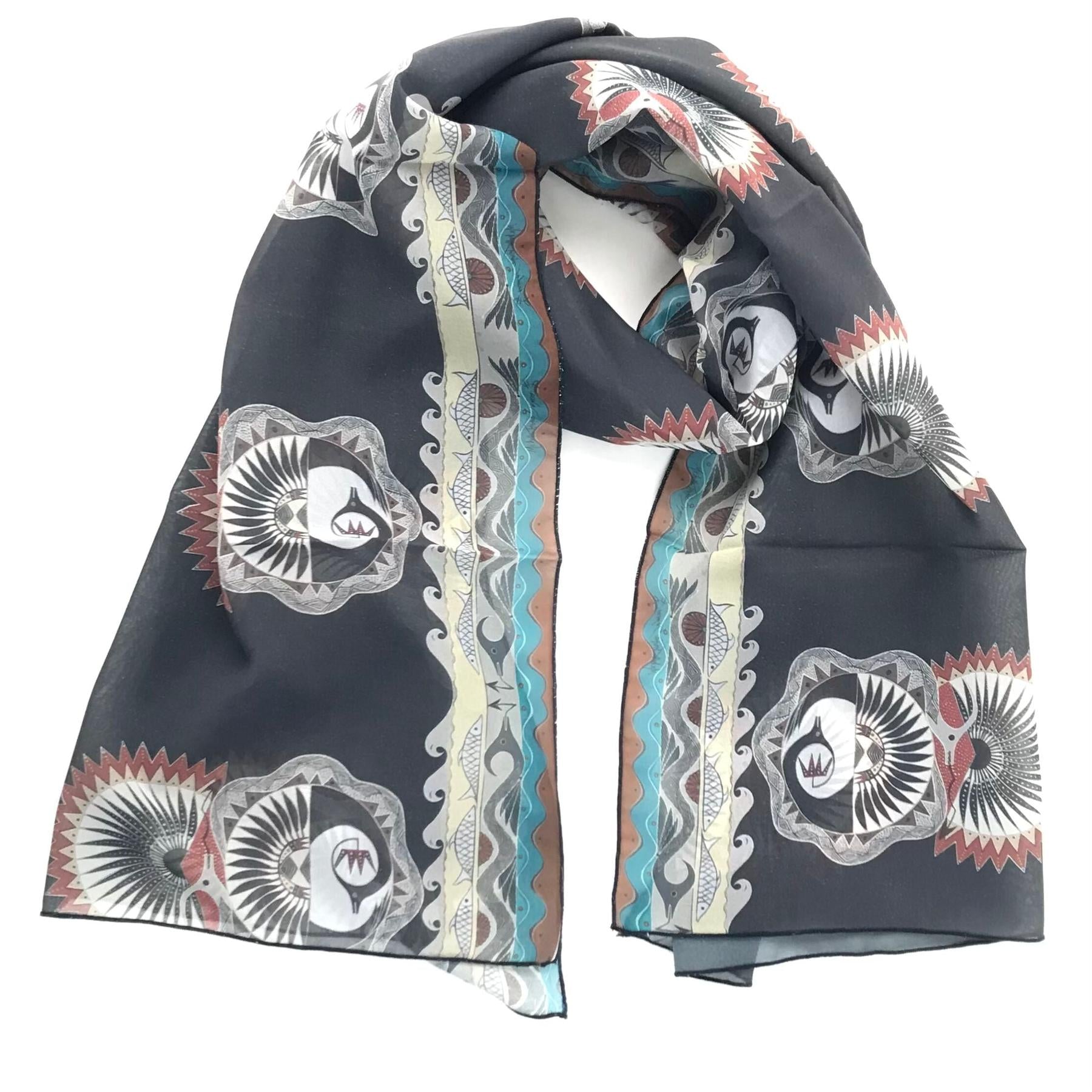 Michelle Tsosie Sisneros Chiffon Scarves-Indian Pueblo Store