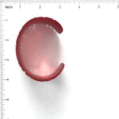 Michael and Elizabeth Kirk Red Feather Wide Bracelet-Indian Pueblo Store