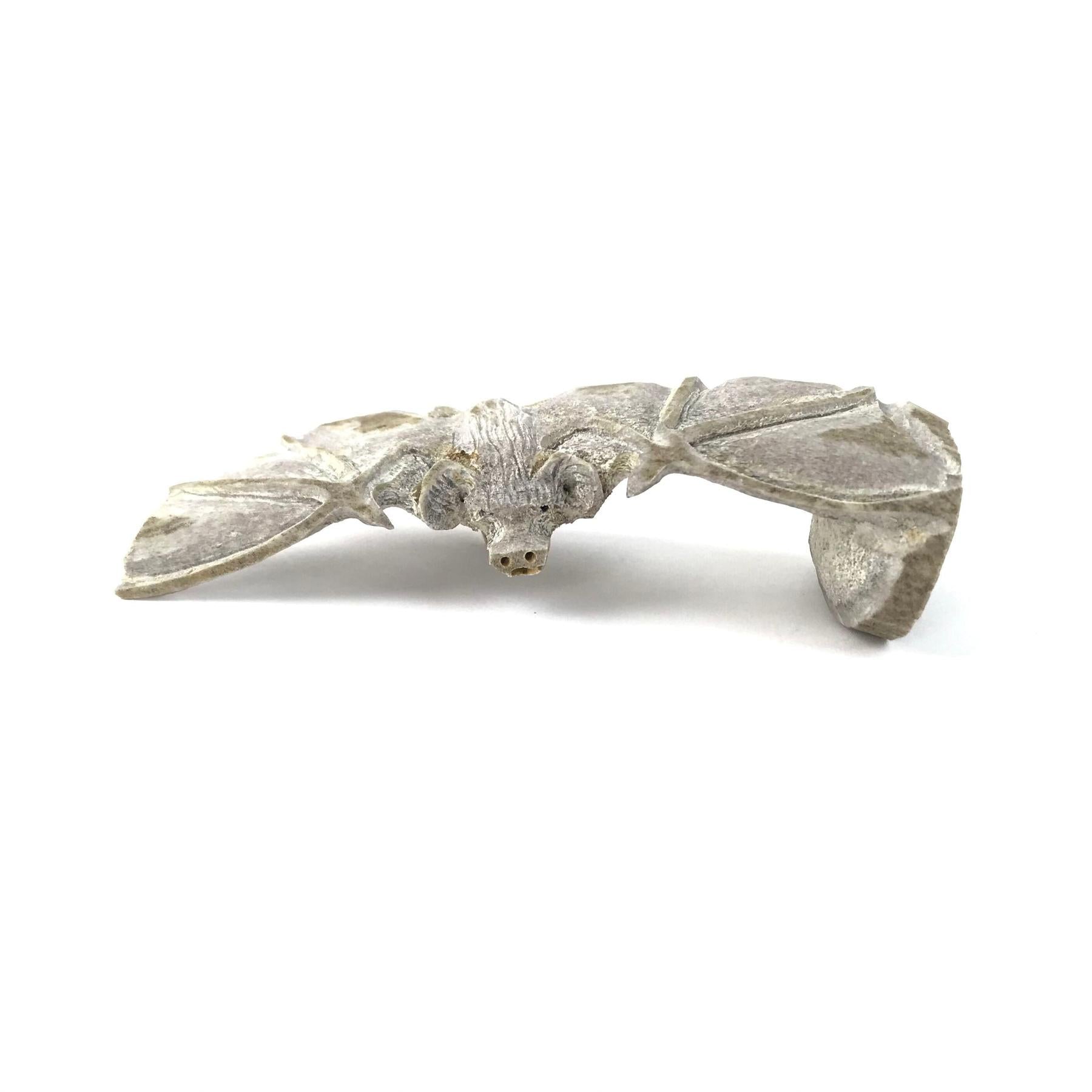 Lewis Malie Antler Bat Fetish Carving-Indian Pueblo Store
