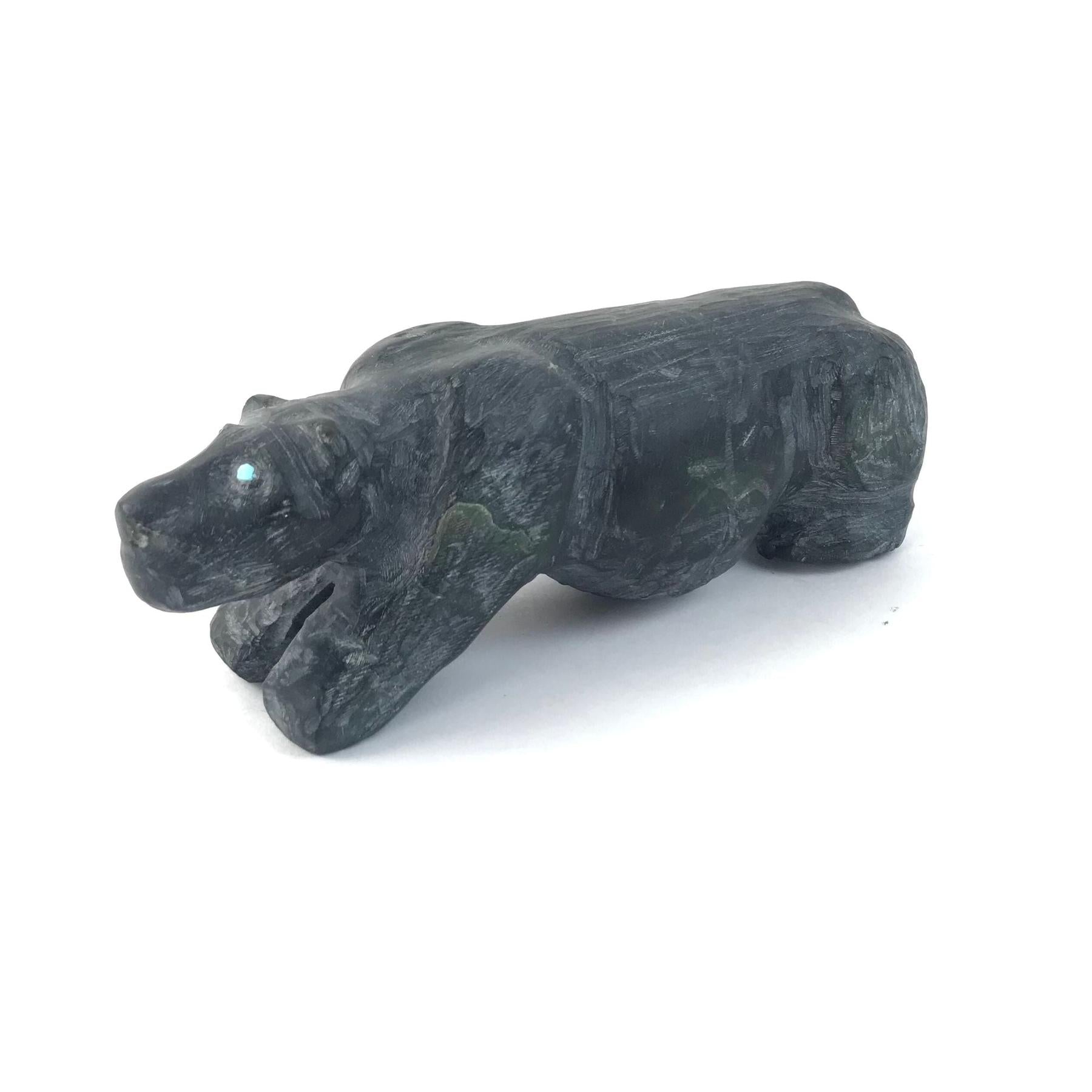 Ken Locospino Marble Bear Fetish Carving-Indian Pueblo Store