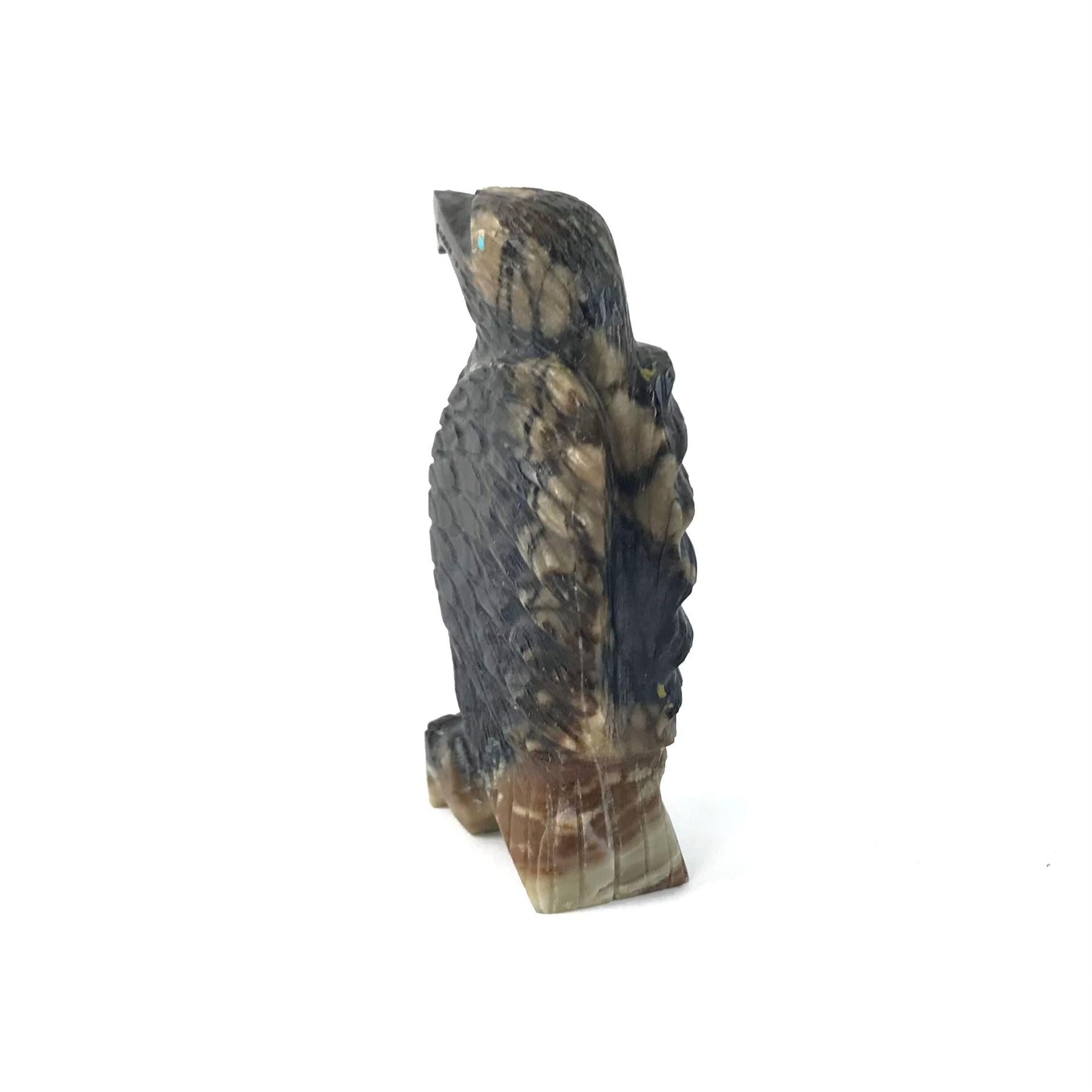 Tony Mackel Picasso Marble Eagle Fetish Carving-Indian Pueblo Store