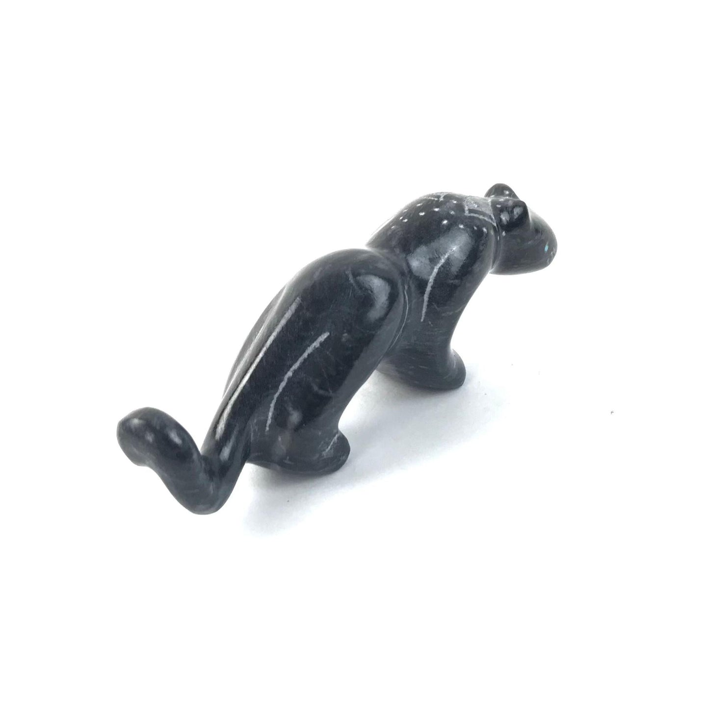 Curtis Garcia Etched Marble Mountain Lion Fetish Carving-Indian Pueblo Store