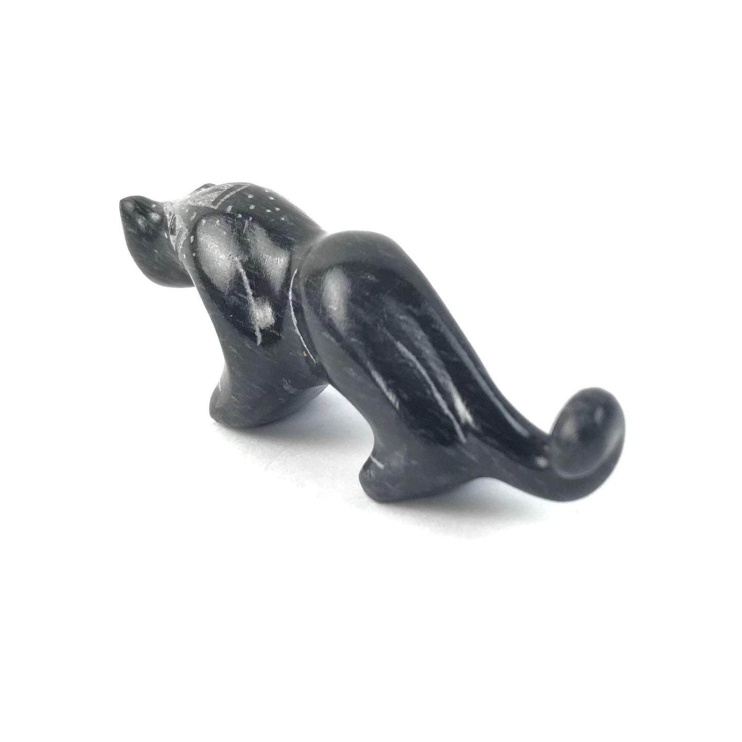 Curtis Garcia Etched Marble Mountain Lion Fetish Carving-Indian Pueblo Store